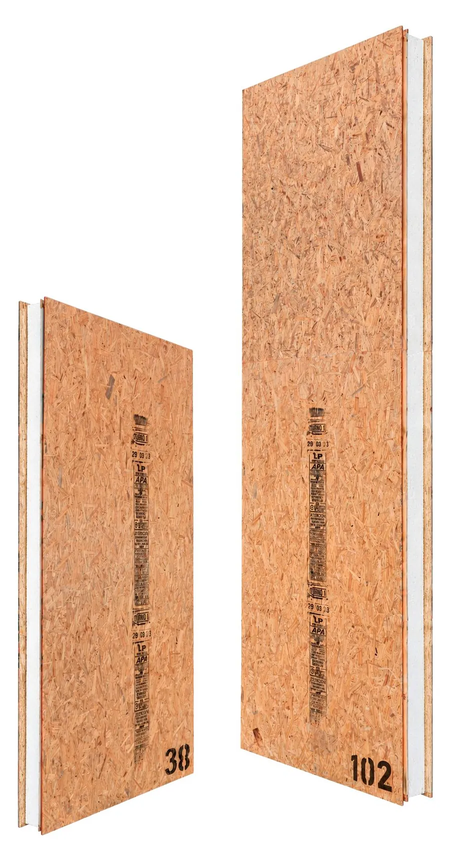 OSB EPS OSB — núcleo EPS 15 kg/m³ — OSB + EPS + OSB — New Panel
