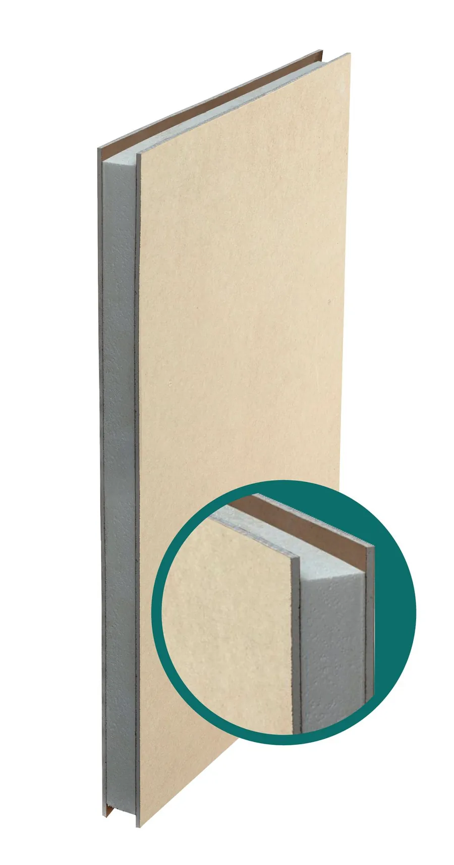 Yeso EPS Yeso — núcleo EPS 15 kg/m³ — Yeso + EPS + Yeso — New Panel